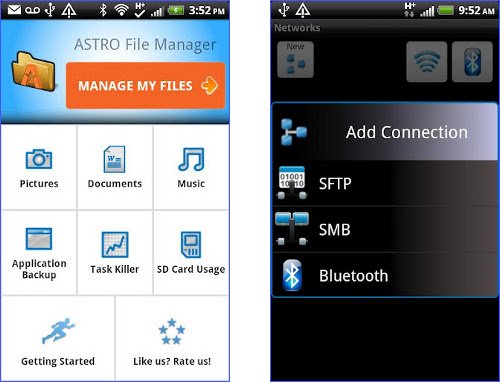 Astro File Manager Screen Shoot